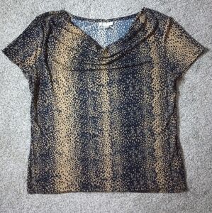 Jaclyn Smith patterned stretch top size large